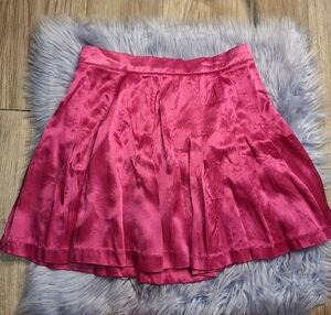 Vintage Contempo Magenta Pleated Skirt